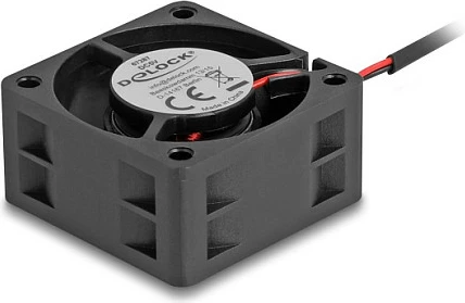 Ventilator për kasë DeLOCK 40x40x20mm, 5V DC, 6000RPM, i zi