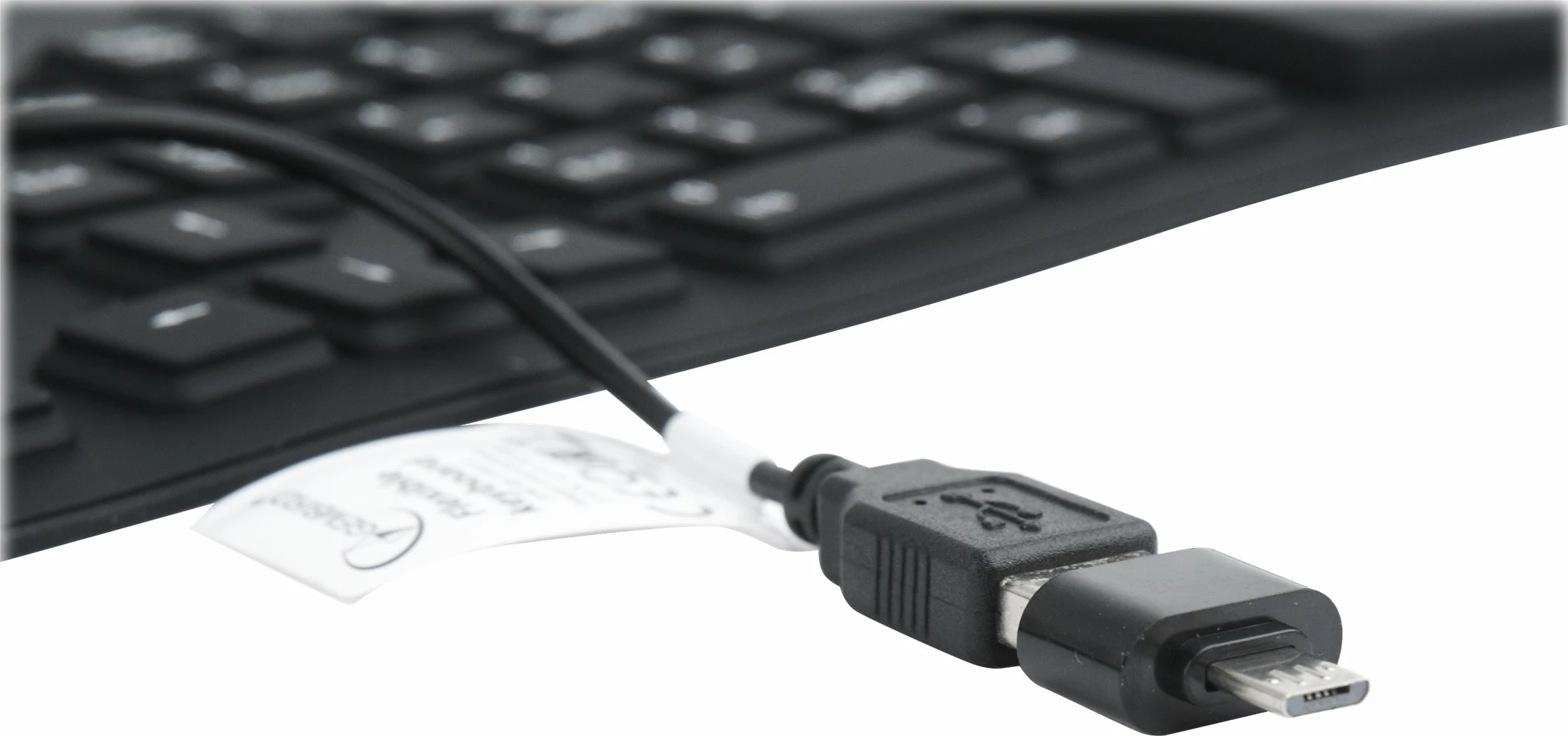Tastierë fleksibile Gembird KB-109F-B, 109 taste, USB/PS2, e zezë