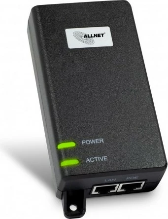 PoE injektor ALLNET ALL-PI102-BT60-5G, 1G/2.5G/5G, plastikë