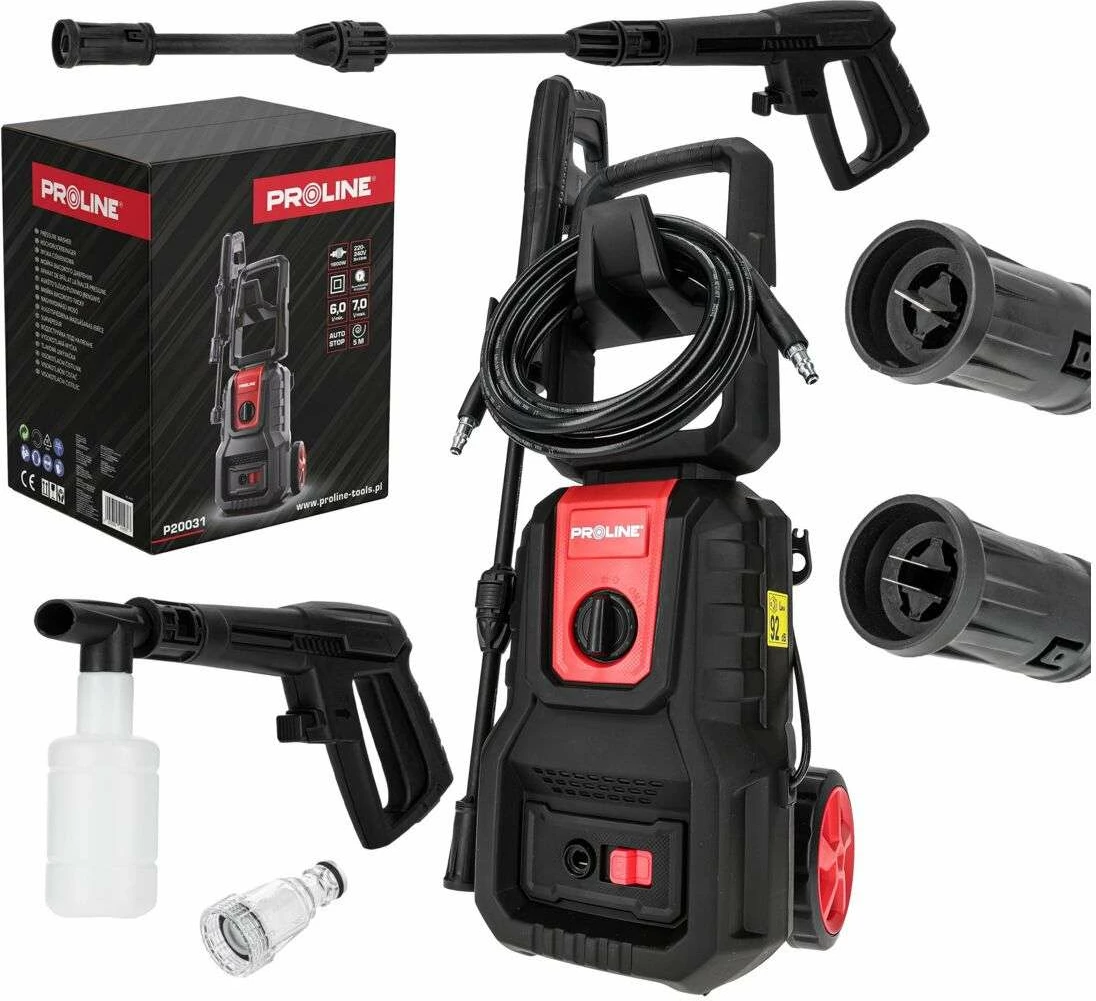 Pastrues me presion PROLINE P20031 1600W 130 bar, zi/kuqe, set