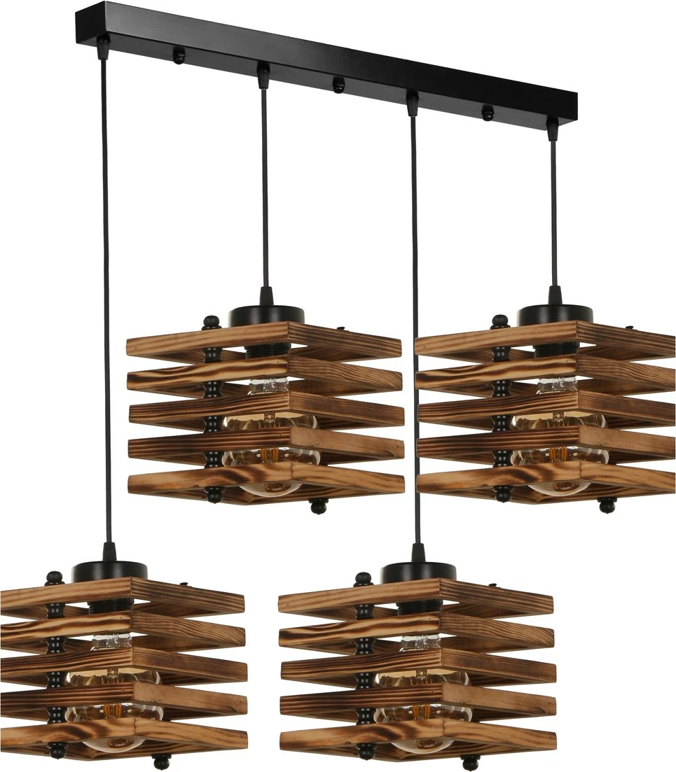 Llambë tavani druri, Opviq, 8351-4U, kafe, 4 copë