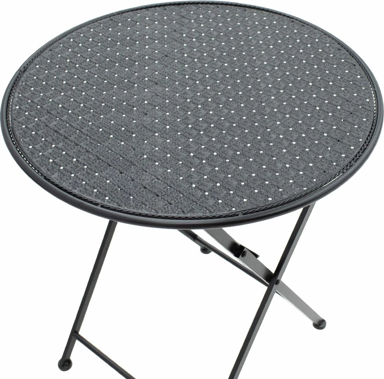 Tavolinë me karrige 3 copë Walen metal i zi