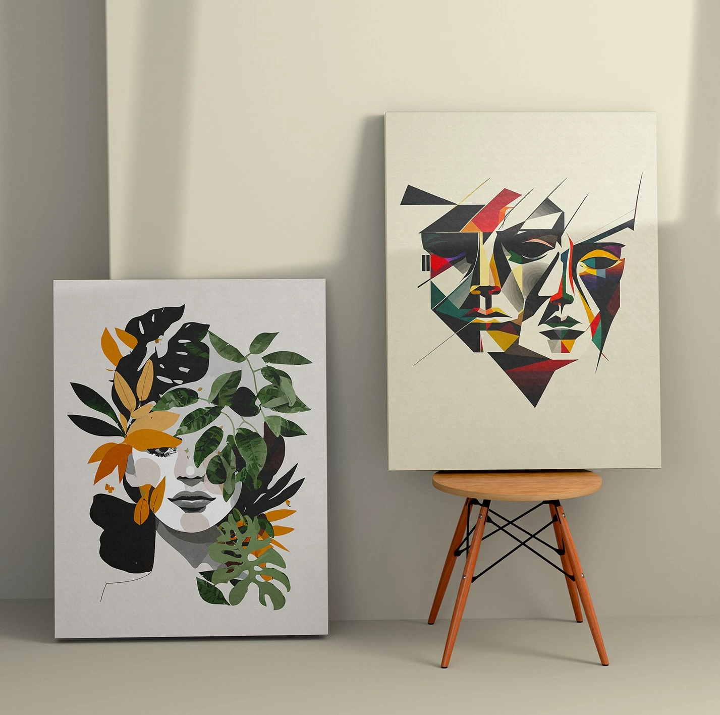 Pikturë dekorative në kanavacë (2 copë), Wallity, 2KNV4329, 50x70cm