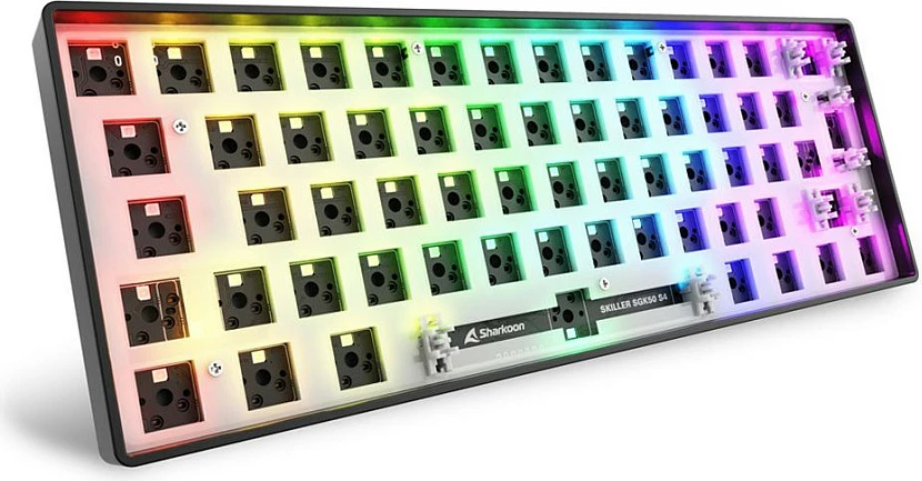 Tastierë Sharkoon SKILLER SGK50 S4, 60%, USB, RGB, QWERTY DE, e zezë