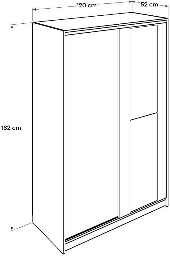 Dollap për rroba, ngjyrë e bardhë, Hanah Home, SWD-512-BB-2