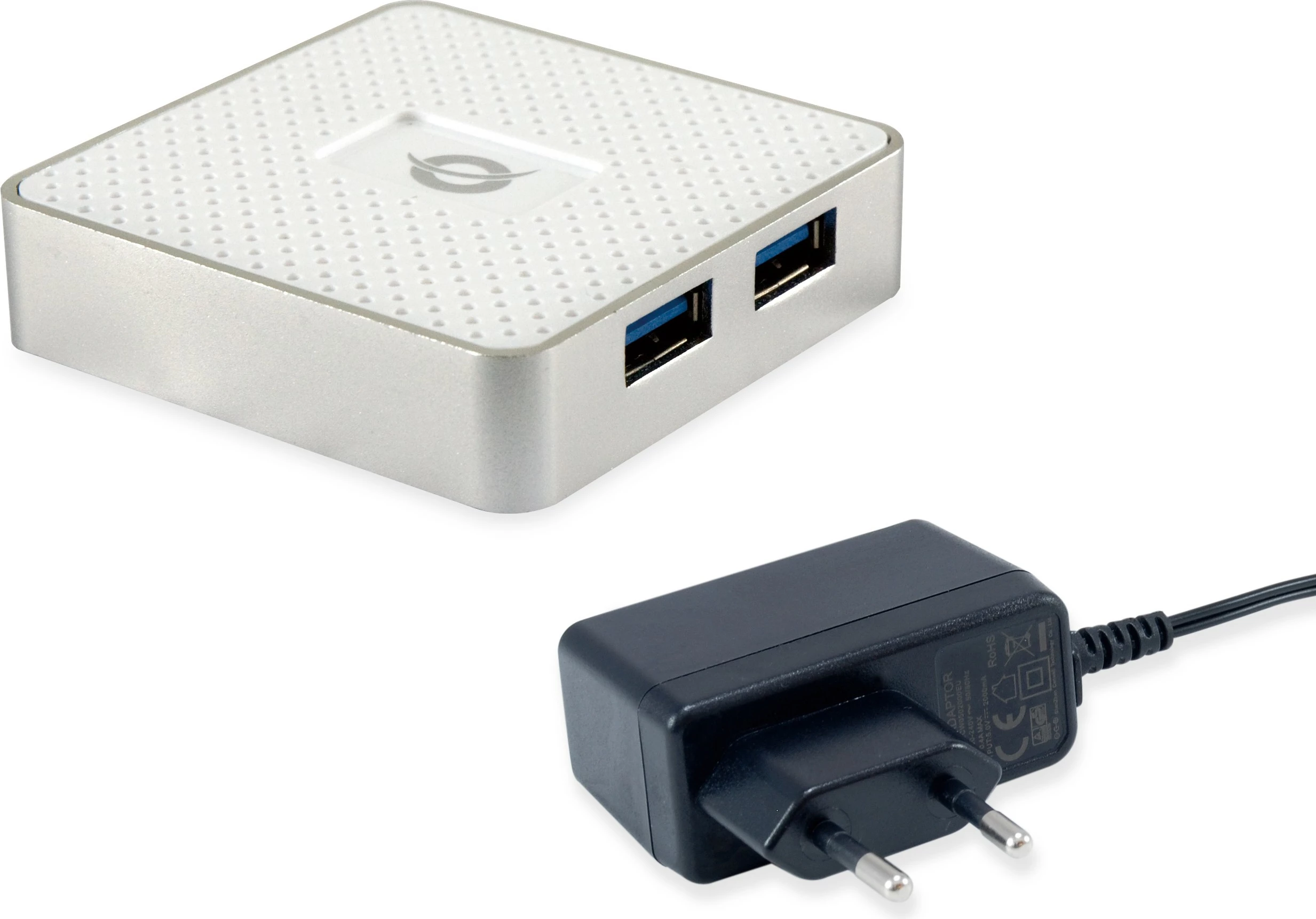 USB hub Conceptronic 4 porta USB 3.0, me adapter, i bardhë