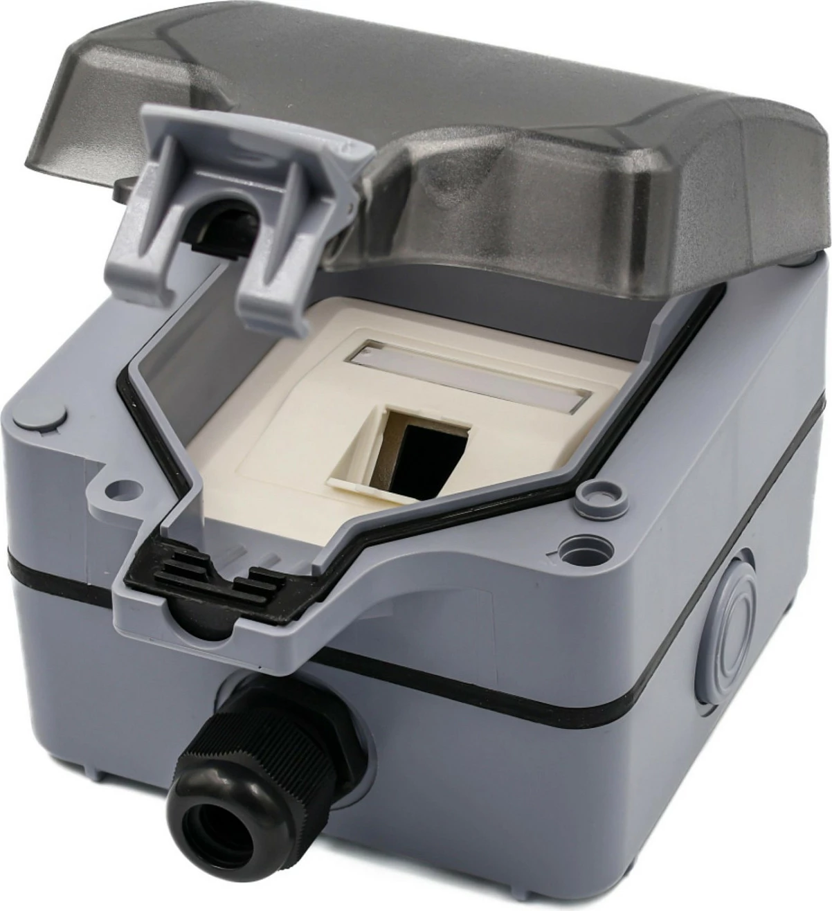 Kuti montimi EQUIP 1-Port Keystone, IP66, gri