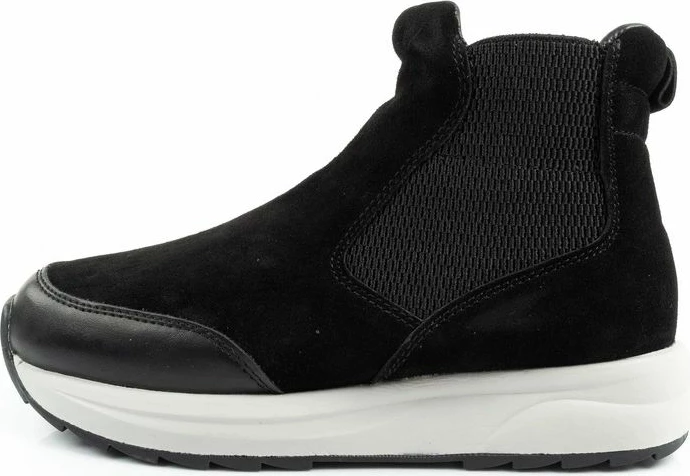 Çizme të shkurta lëkure për femra Scholl, të zeza