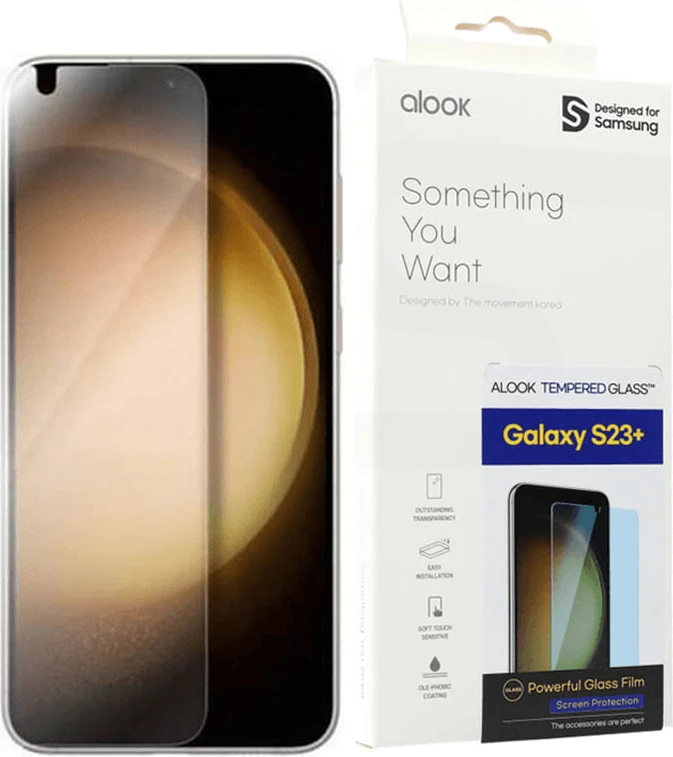 Mbrojtës ekrani Alook GP-TTS916MVATW për Samsung Galaxy S23 Plus 5G, xham i temperuar 9H, full screen, transparent, 1 copë