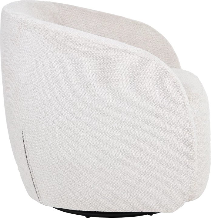 Fotelë rrotulluese Barrelo, material stof, ngjyrë krem, 77x72x69cm