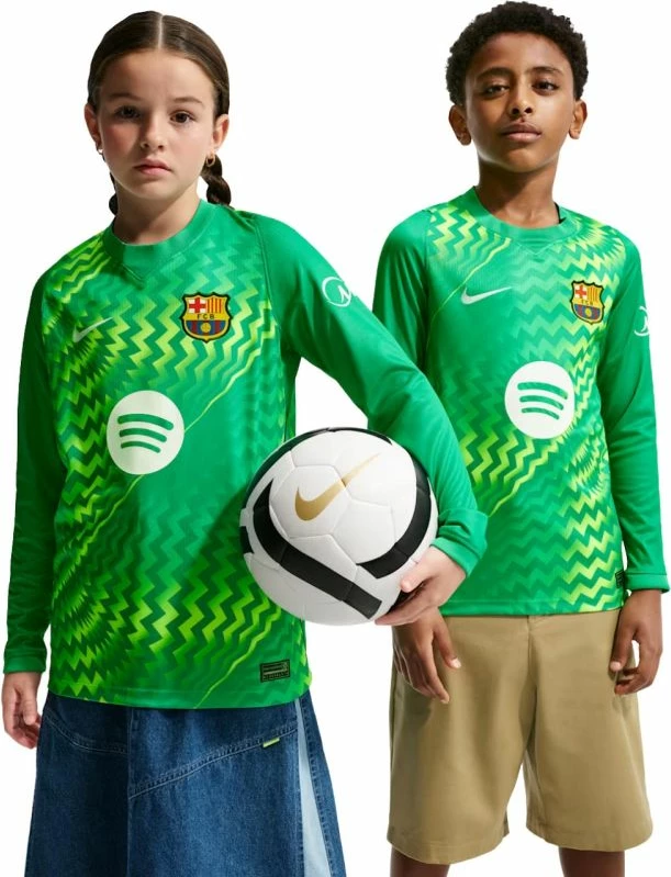 Fanellë portieri për fëmijë Nike FC Barcelona Stadium 2026/27 II3610-324, e gjelbër