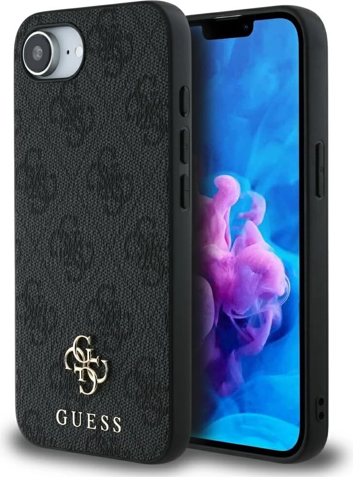 Mbështjellës Guess 4G Small 4G and Classic MagSafe për iPhone 16e, i zi