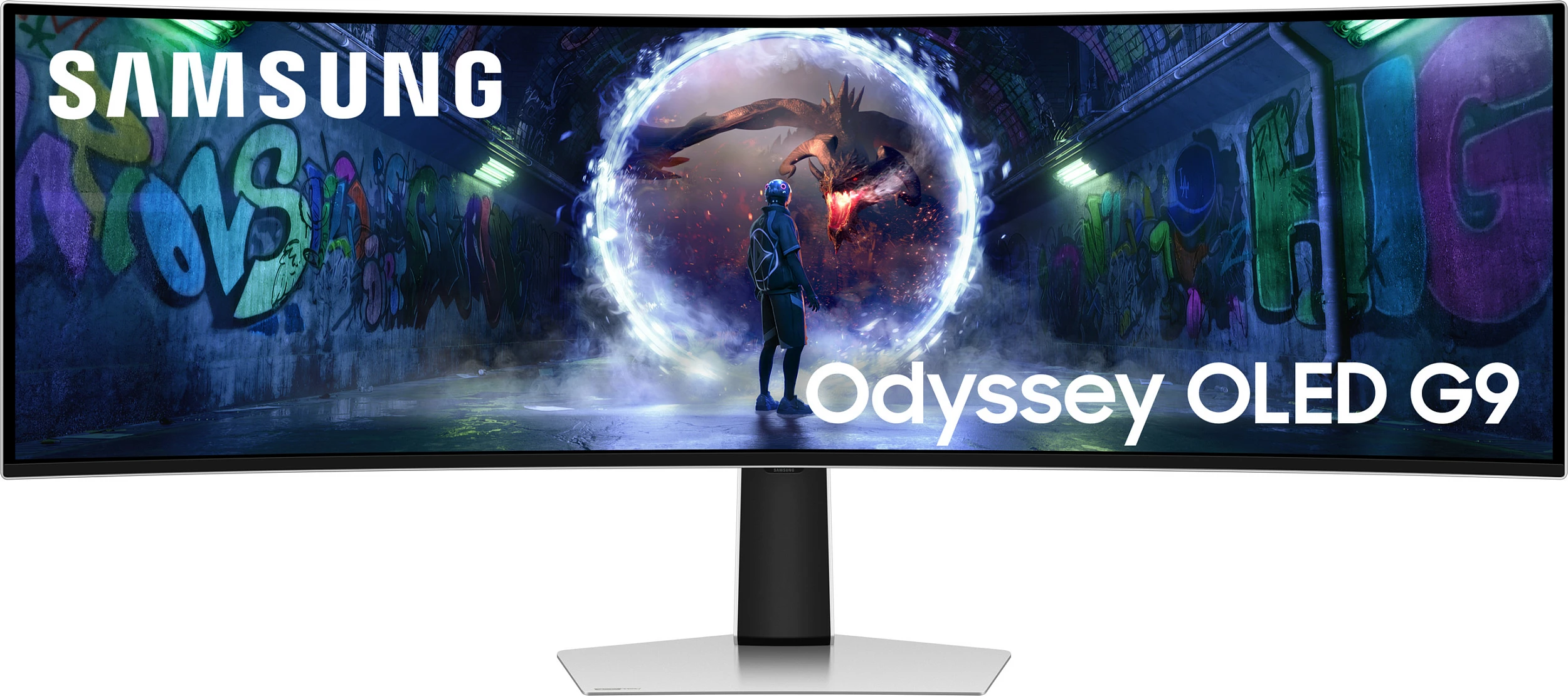 Monitor Samsung S49DG934SU, 49", Dual QHD, OLED, Silver