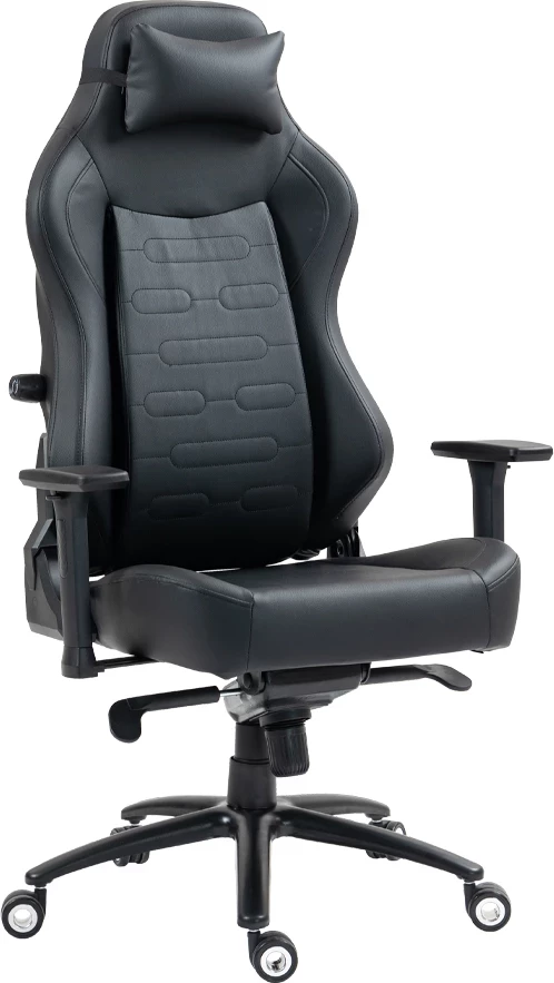 Karrige zyre/gaming UVI Elegant Business UVI8000, rregullim 90°-180°, mbështetje mesi e rregullueshme, PU lëkurë, e zezë, me jastëk koke