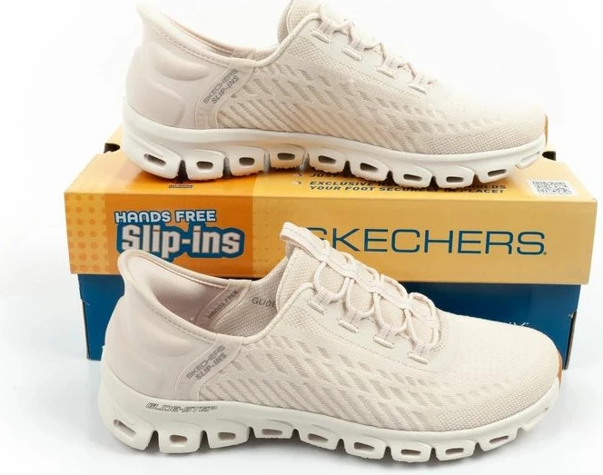 Atlete femra Skechers Glide-Step Slip-ins, ecru [Madhësia: 35]