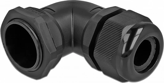 Gland kablli DeLOCK PG29 90°, IP68, plastikë, i zi