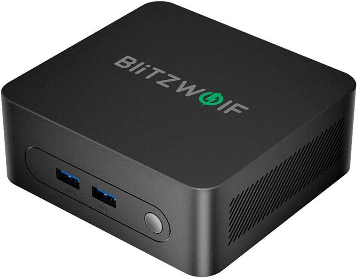 Kasë mini BlitzWolf BW-MPC2, Intel Alder Lake N100, 16 GB RAM, 512 GB SSD, Windows 11, e zezë