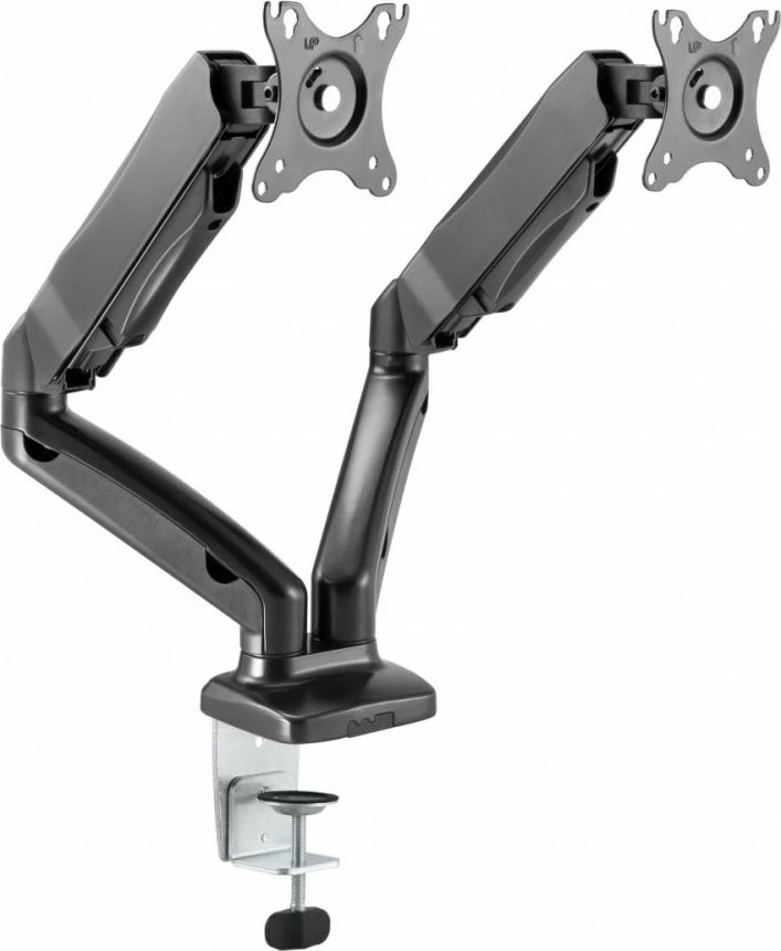 Mbajtëse monitori tavoline Icy Box IB-MS304-T për 2 monitorë deri 27", VESA 75x75/100x100, e zezë