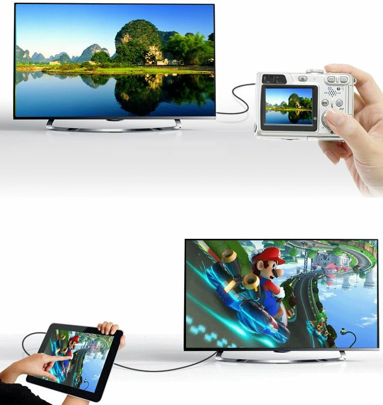 Kabllo adapter Ugreen, HDMI femër në mini HDMI mashkull, 22 cm, e zezë