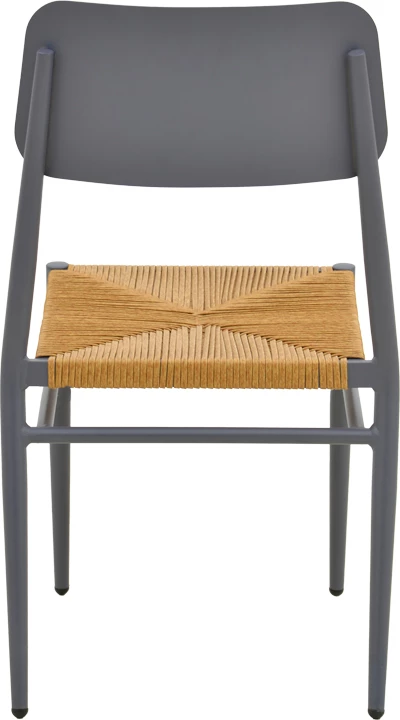 Karrige Giardino e grumbullueshme, alumin anthracite, ratan natyral, 45x56x82cm