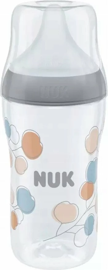 Biberon NUK Perfect Match 10742026 260 ml, thithë silikoni medium, e bardhë