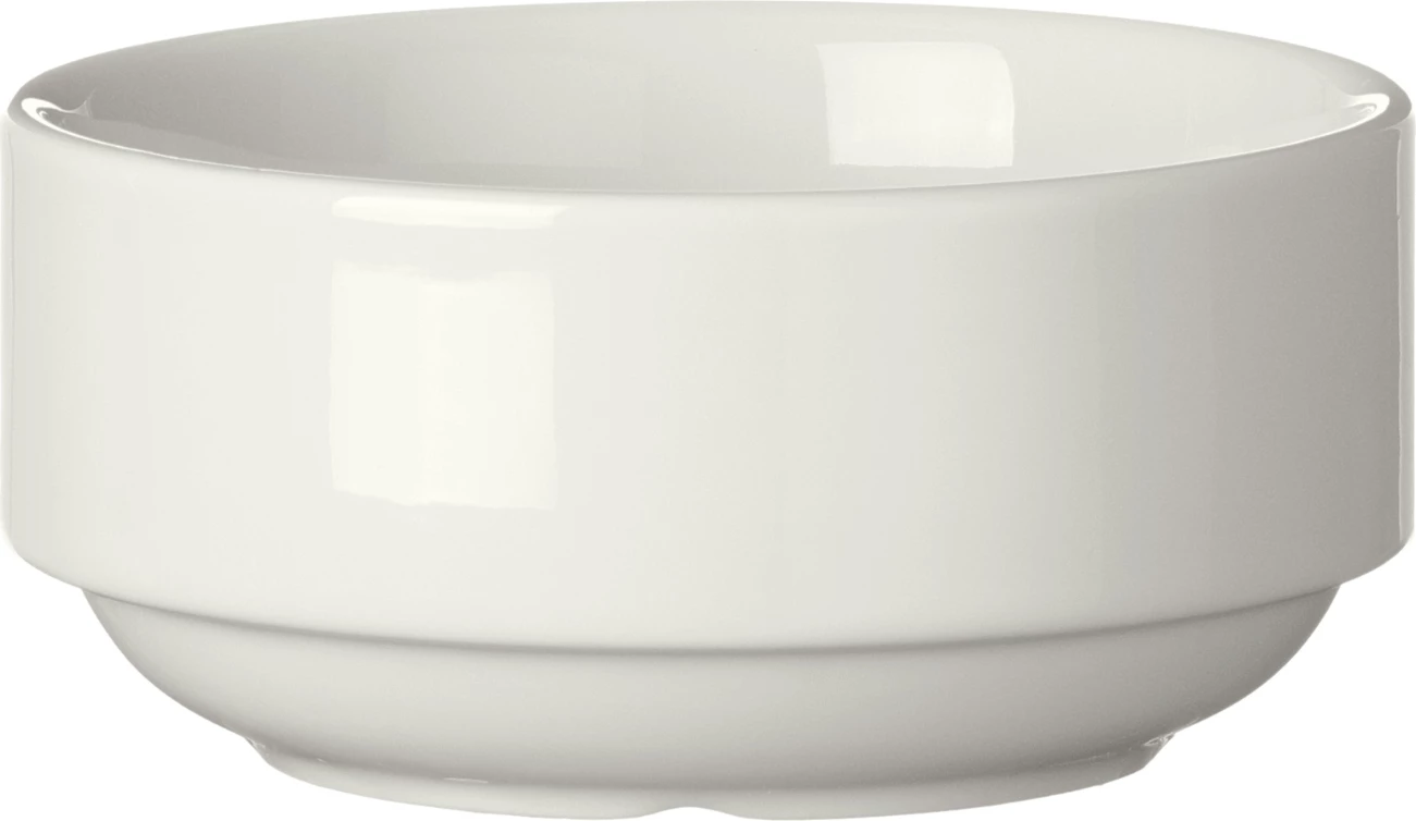 Tas i stivueshëm Fine Dine Pure Crema 500 ml (Ø120 mm), krem, set 6 copë