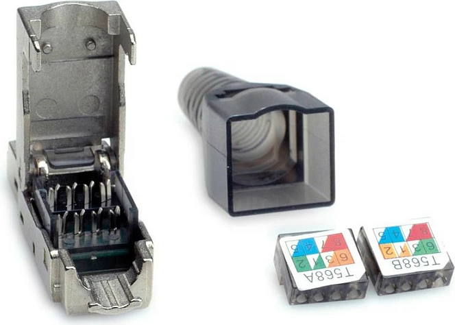Konektor rrjeti VALUE 26.99.0371, RJ-45 Cat6e, kontakte të arta, argjendtë