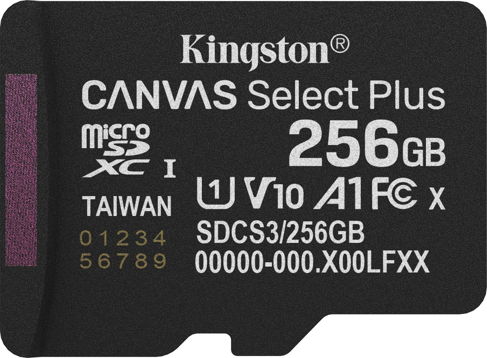 Kartelë memorie Kingston Canvas Select Plus 256GB microSDXC me adapter, e zezë