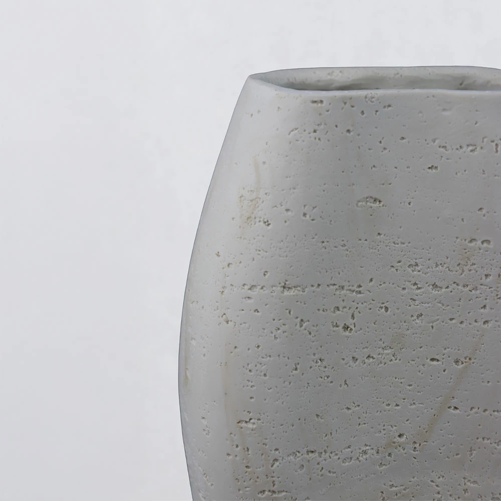 Vazo ORBIX II, ngjyrë bezhë, 19.5x13x35cm, rrëshirë