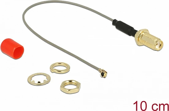 Kabllo antene DeLOCK 89832, SMA, 0.1 m, 50 Ohm, gri