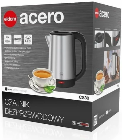 Çajnik elektrik ELDOM CS30, 2L, argjend