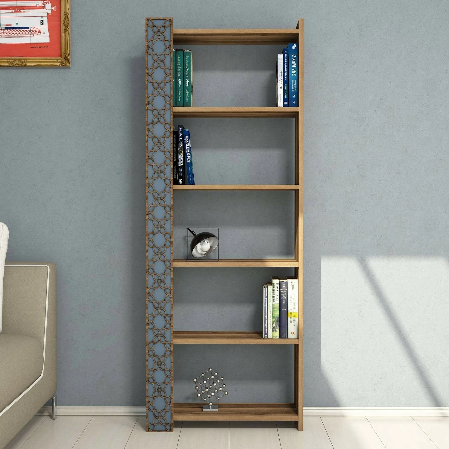 Raft librash Hanah Home, City, ngjyrë arre dhe kalcedoni
