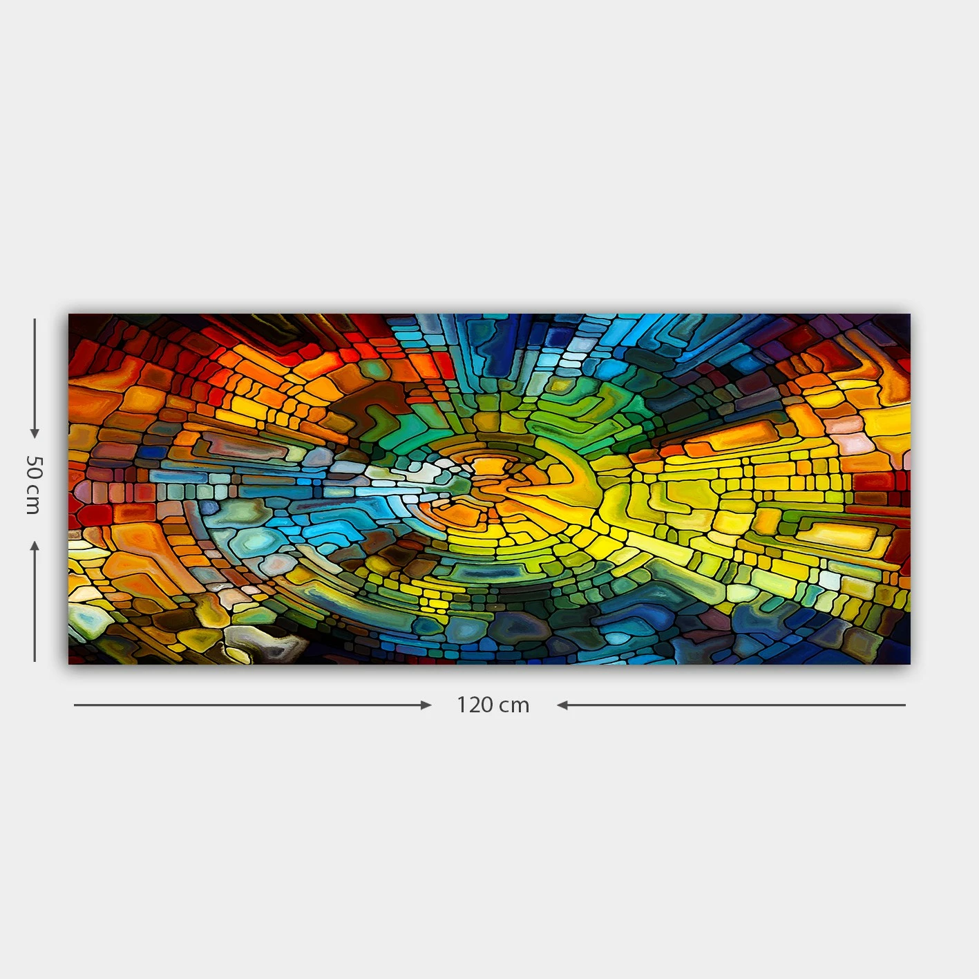 Pikturë dekorative në kanavacë, shumëngjyrëshe, YTY229428385_50120, 50x120cm