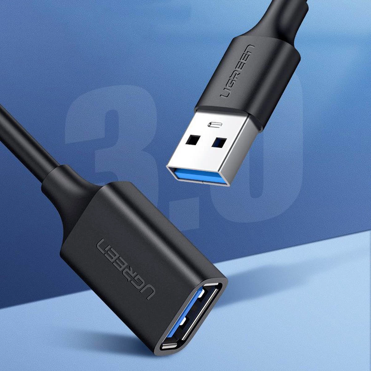 Kabllo zgjatues USB-A në USB-A Ugreen 0.5m, USB 3.0, e zezë