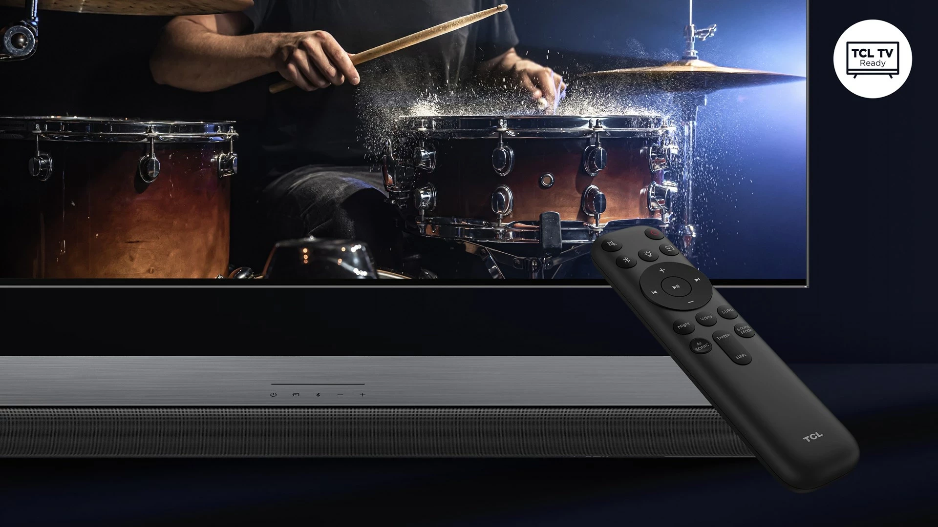 Soundbar TCL S S55H, 2.1 Channel, Dolby Atmos, Subwoofer pa tela, Bluetooth, Titanium