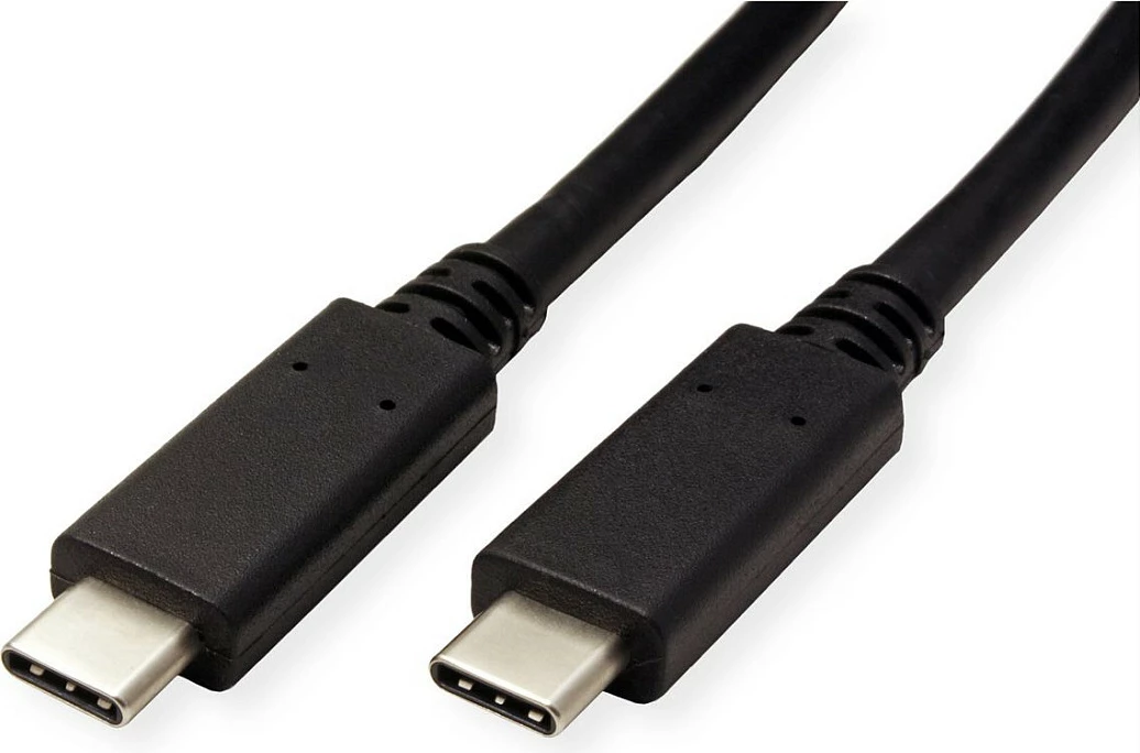 Kabllo USB-C ROLINE GREEN 11.44.9056, 1m, USB 3.2 Gen 2, 10Gbps, PD 100W, e zezë