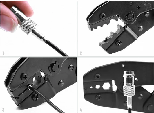 Insert profili presimi DeLOCK XIV për pinca krimpimi 90528/90527/90295/90546/90296, 2.5/4.0/6.0 mm, i zi