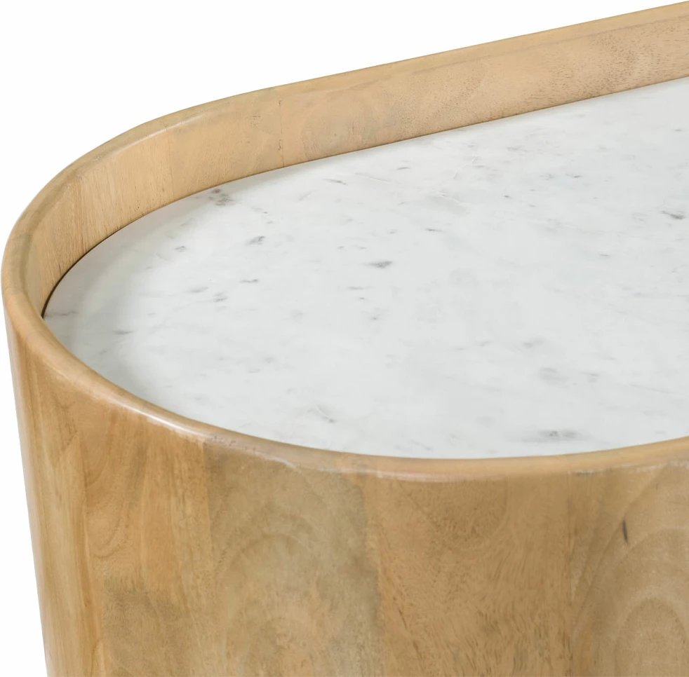 Komodë anësore me 3 dyer, ngjyrë natyrale-bardhë, 165x45x75cm