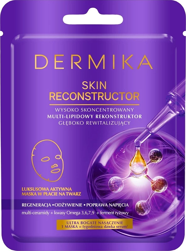 Maskë për fytyrë Dermika Skin Reconstructor Highly Concentrated Multi-Lipid Deep Revitalizing Mask për femra, 1 copë
