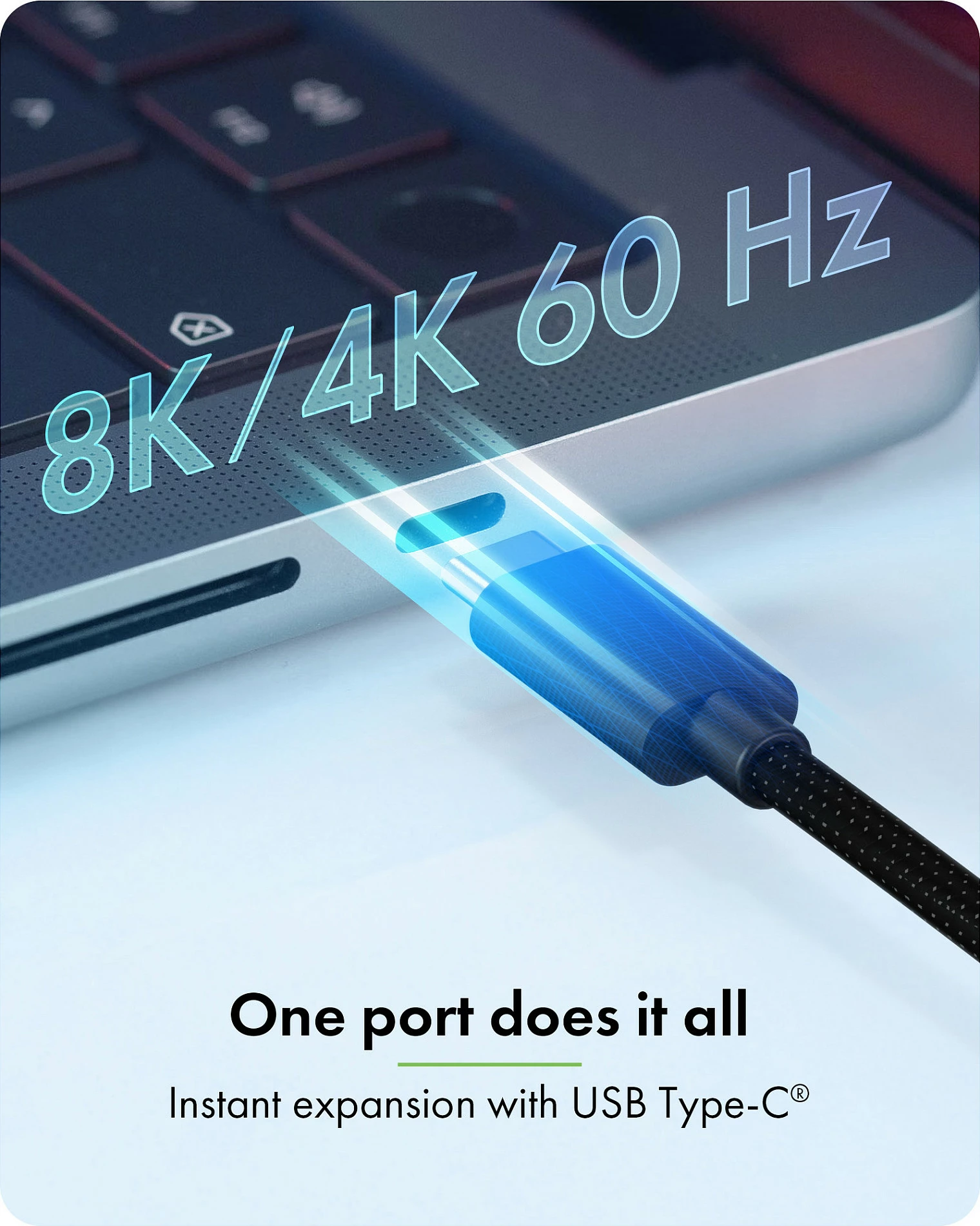Adapter ICY BOX USB-C në 3x HDMI, USB 3.2 Gen 2 10Gbps, 8K/144Hz, i zi