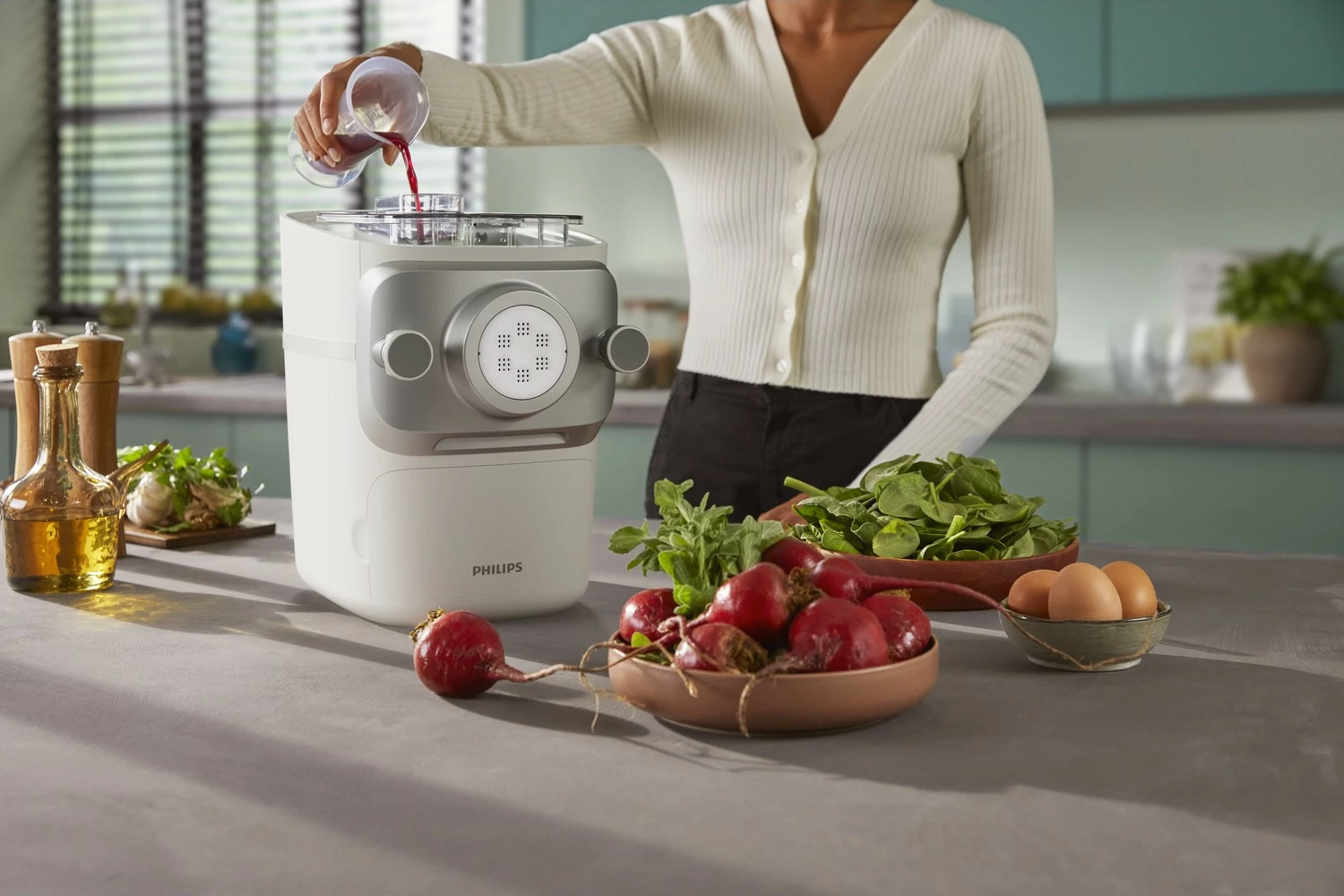 Makineri elektrike për pasta Philips 7000 series HR2660/00, 200 W, e bardhë