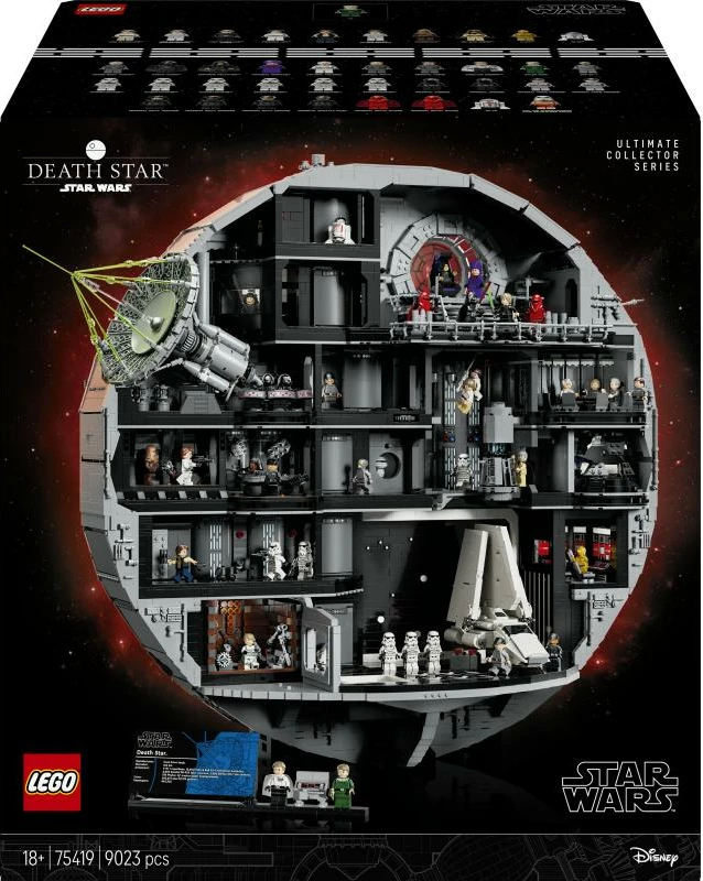 set ndërtimi LEGO Star Wars Death Star 75419, 9023 pjesë, 18+, gri/zezë