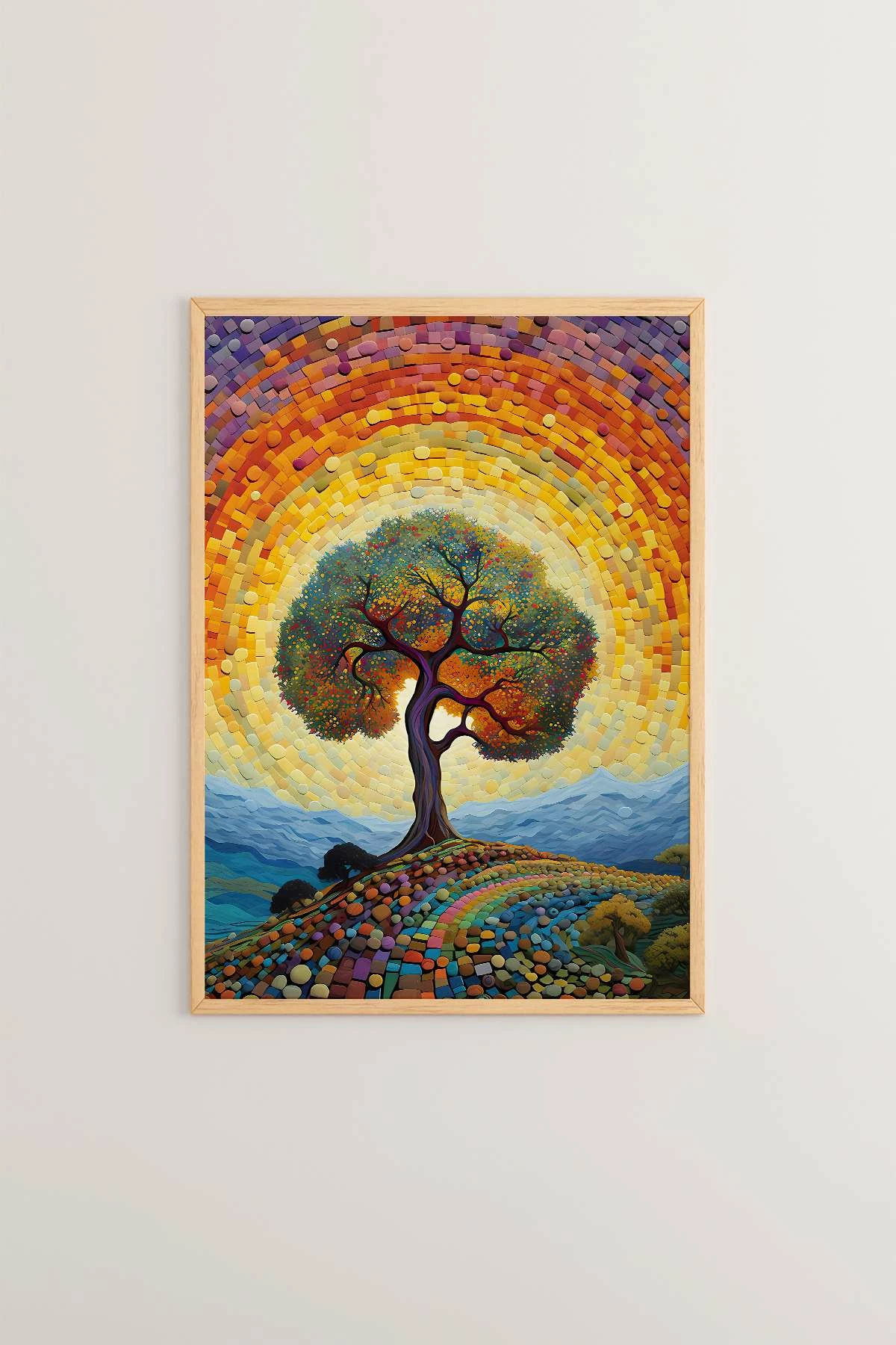 Pikturë dekorative me kornizë, shumëngjyrëshe, Wallity, Mscartmdl16, 33x48cm