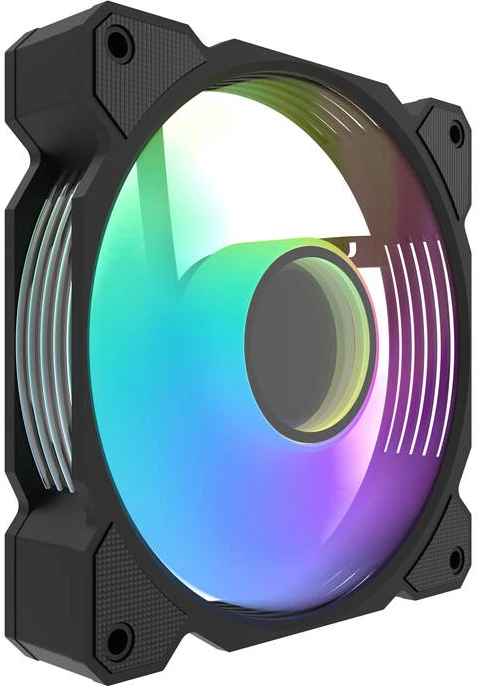 Ventilator ftohës PWM A-RGB, Darkflash DR08, 120 mm, 800–1600 RPM, 59.1 CFM, 30 dBA, i zi, set 3x