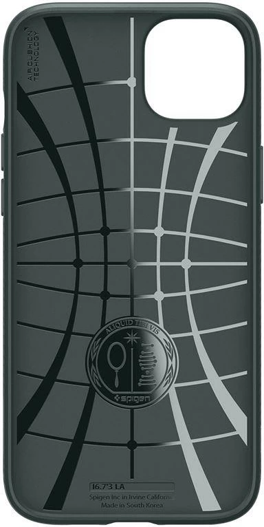 Mbështjellës Spigen Liquid Air për iPhone 15 Plus, Gjelbër e errët