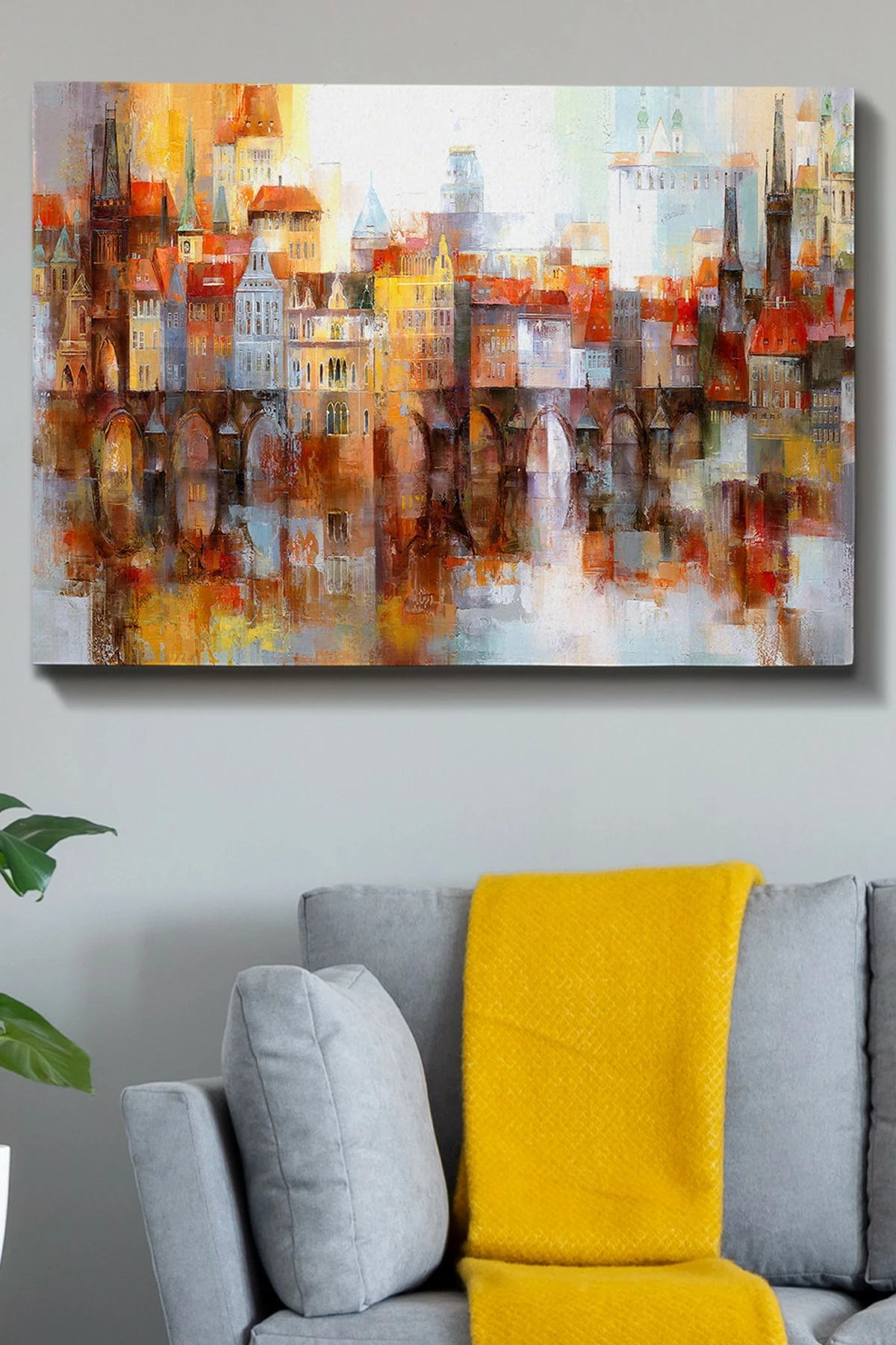 Pikturë dekorative në kanavacë, shumëngjyrëshe, 70x100cm