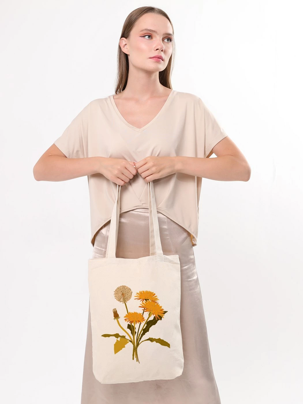 Qese tote Zoozie Bags, 1981, ngjyrë krem