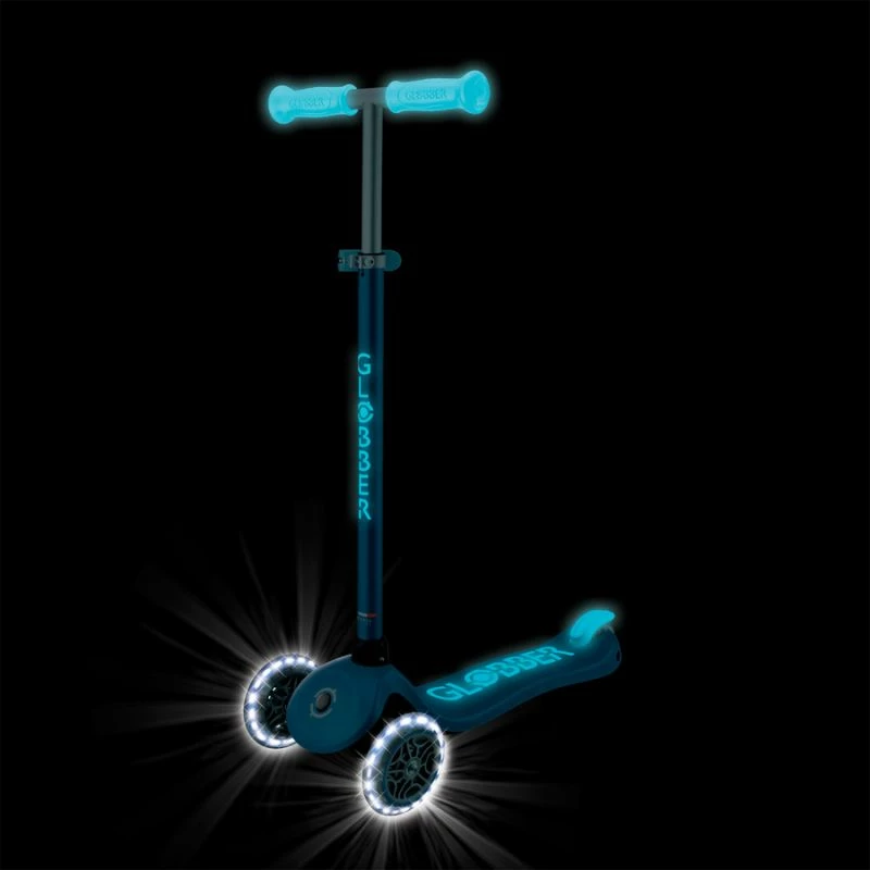 Trotinet për fëmijë Globber PRIMO PLUS GLOW LIGHTS 443-100, petrol blue