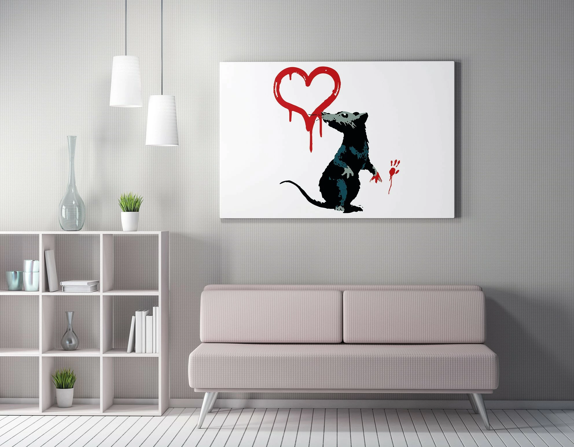 Pikturë dekorative në kanavacë, Banksy, WY129, 50x70cm