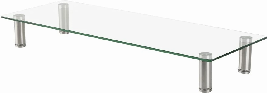 Stendë xhami për monitor Gembird MS-TABLE-GM-01, Size M, 580×210 mm, lartësi e rregullueshme 75-90 mm, ngarkesë 20 kg, e zezë